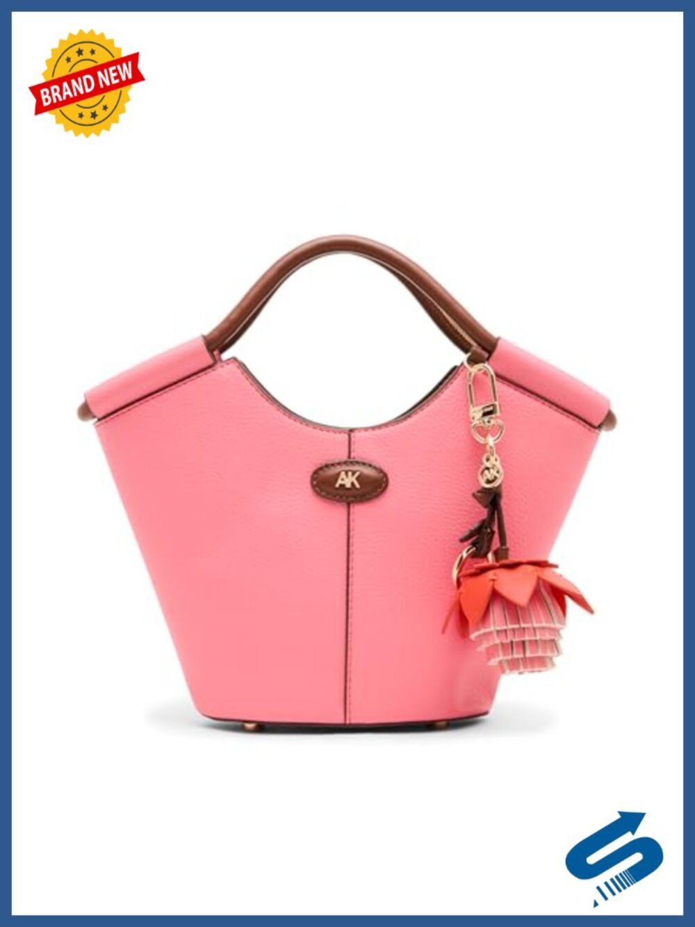 Small Tote with Charm - PVC Vegan Leather